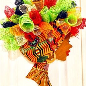 African inspired diva wreath